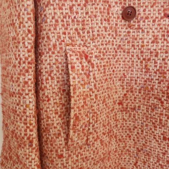 J. Crew Daphne Topcoat in Italian Tweed Faded Guava Size 0 pink barbie - Picture 7 of 15